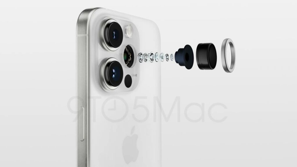 아이폰 15 프로 Pro CAD 렌더링 사진 이안 젤보 카메라 구조